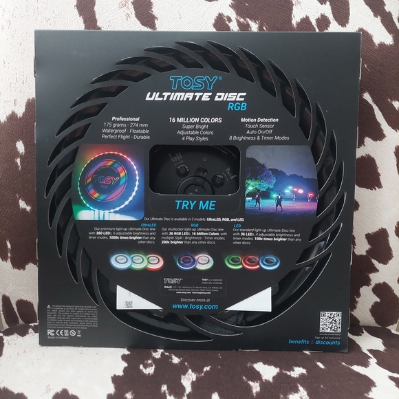 tosy Toys Tosy Flying Disc 6 Million Color Rgb New Sealed Package Poshmark